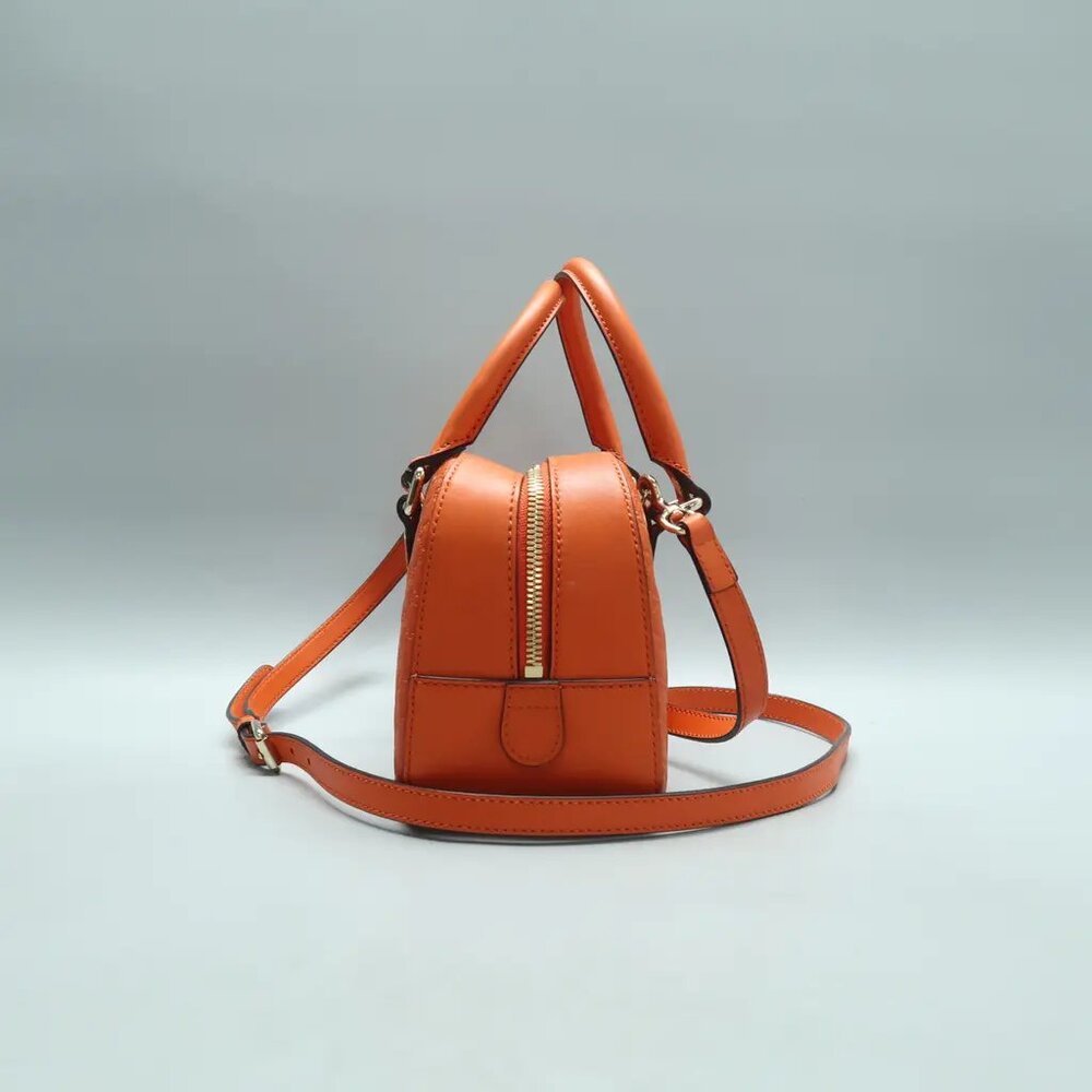 GUCCI Orange Leather Satchel 665-060525 - Picture 3 of 12